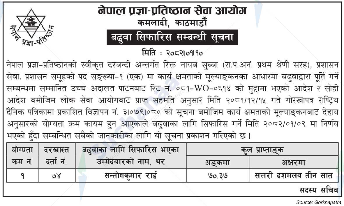 Nepal Pragya Pratisthan Sewa Aayog