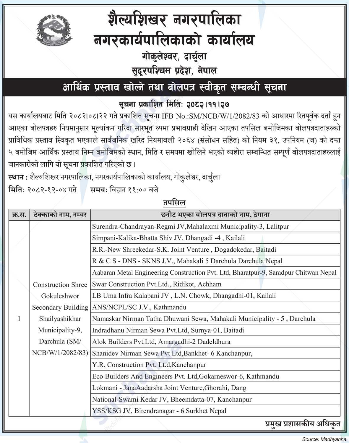 Shailyashikhar Municipality