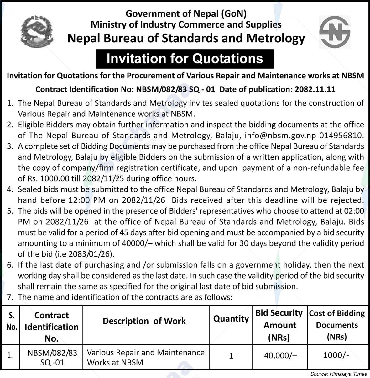 Nepal Bureau of Standards and Metrology
