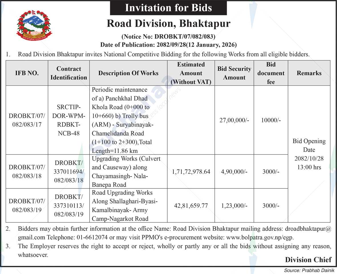 Road Division, Bhaktapur