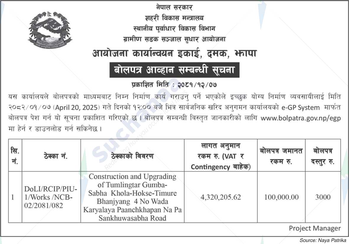 Project Implementation Unit, Damak, Jhapa