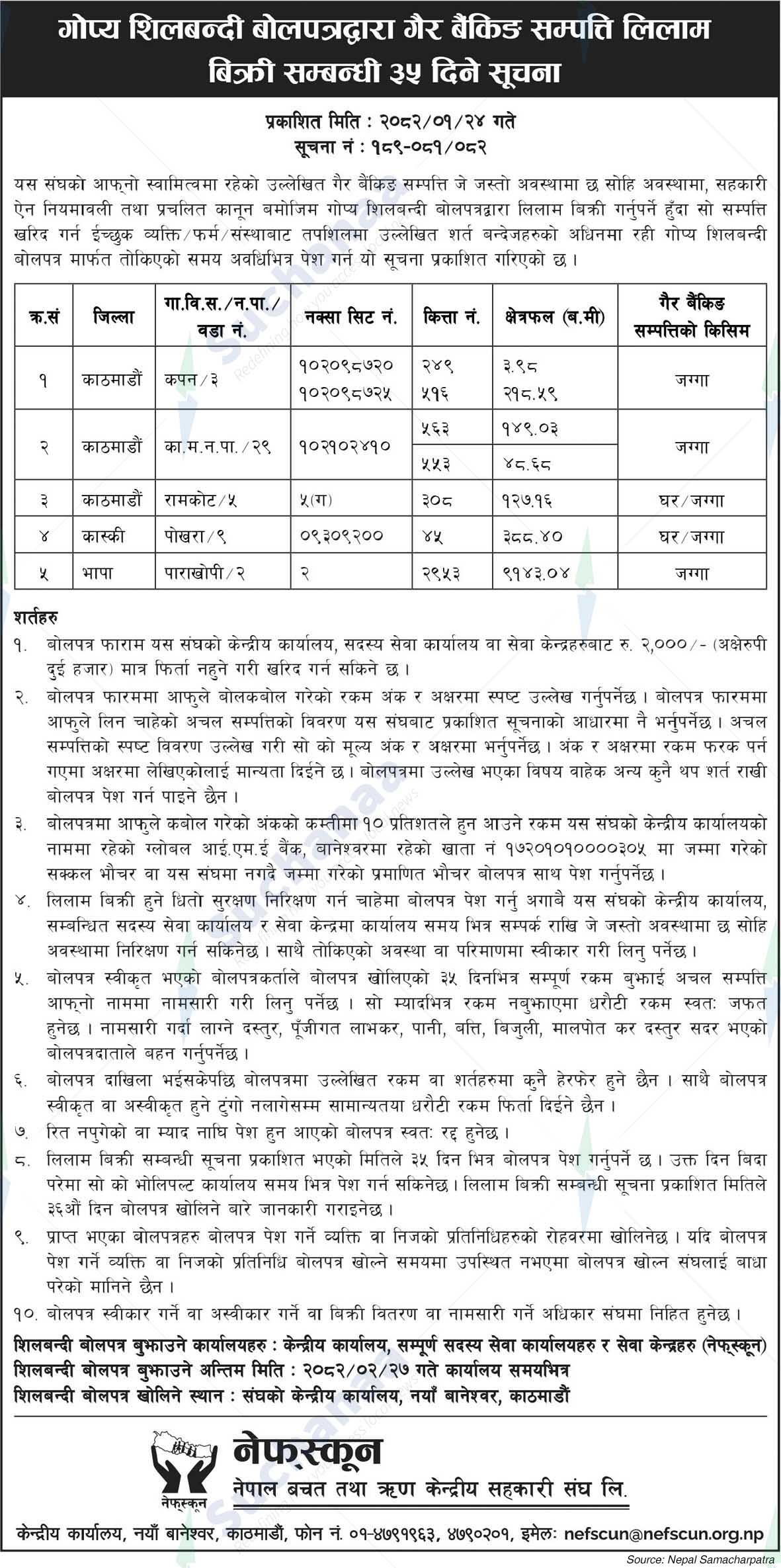 Nepal Savings and Loan Central Cooperative Association Ltd. (Nefscun)