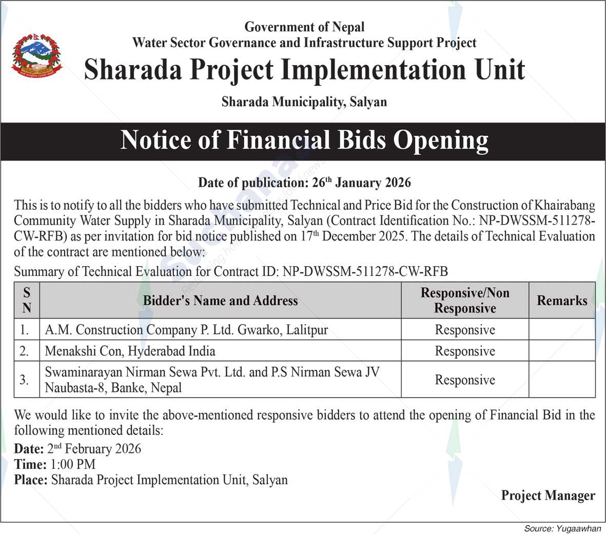Sharada Project Implementation Unit, Salyan