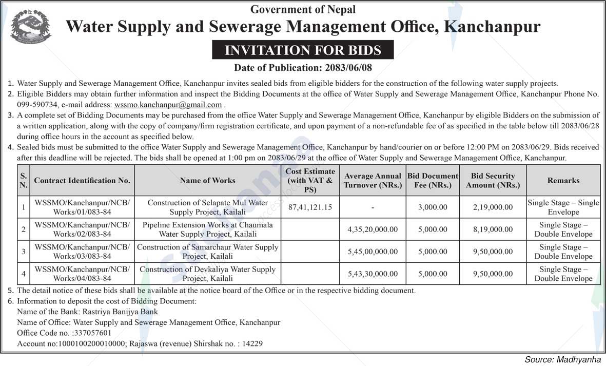 Water Supply and Sewerage Management Office