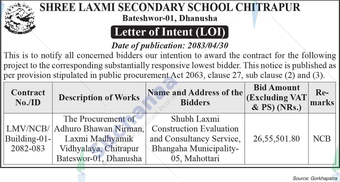 Shree Laxmi Secondary School