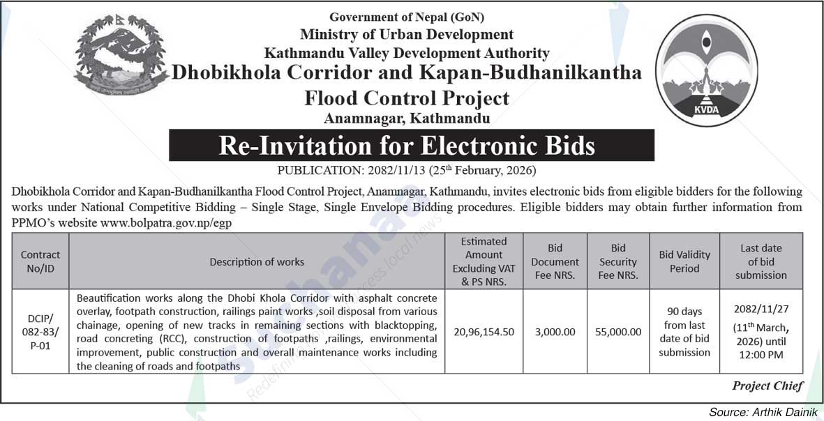 Dhobikhola Corridor and Kapan-Budhanilkantha Flood Control Project