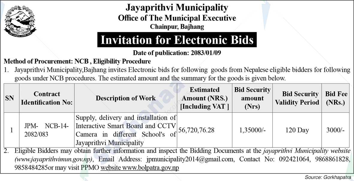 Jayaprithvi Municipality