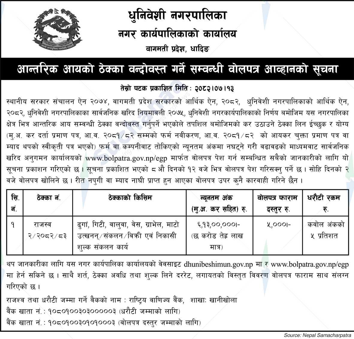 Dhunibeshi Municipality