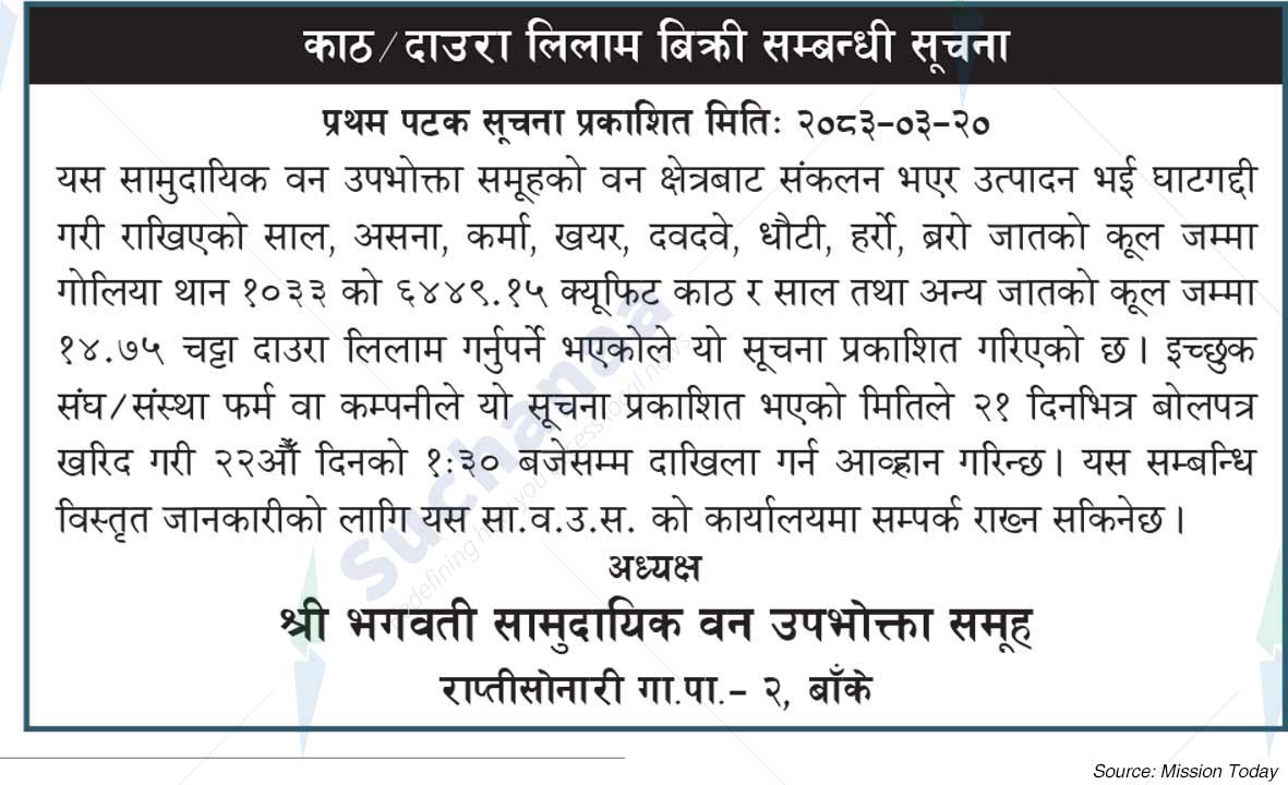 Shree Bhagwati Saa.Wa.Wo.Sa.