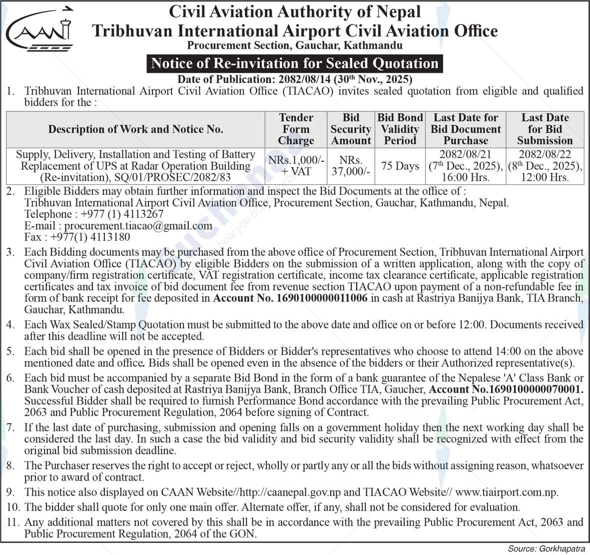 Tribhuvan International Airport