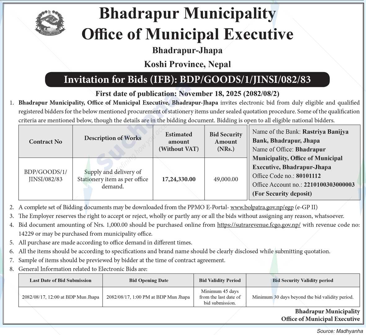 Bhadrapur Municipality
