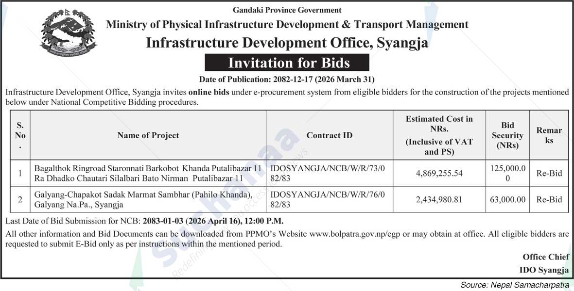 Infrastructure Development Office, Syangja