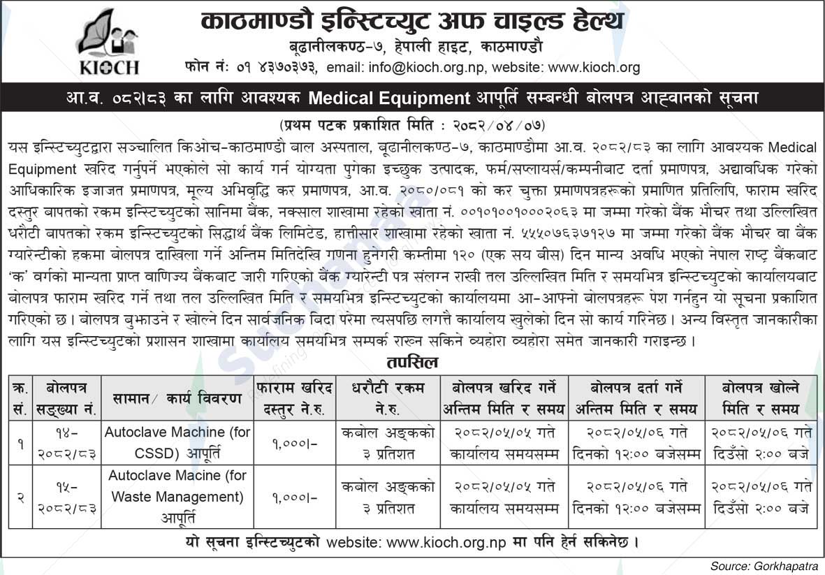 Kathmandu Institute of Child Health (KIOCH)
