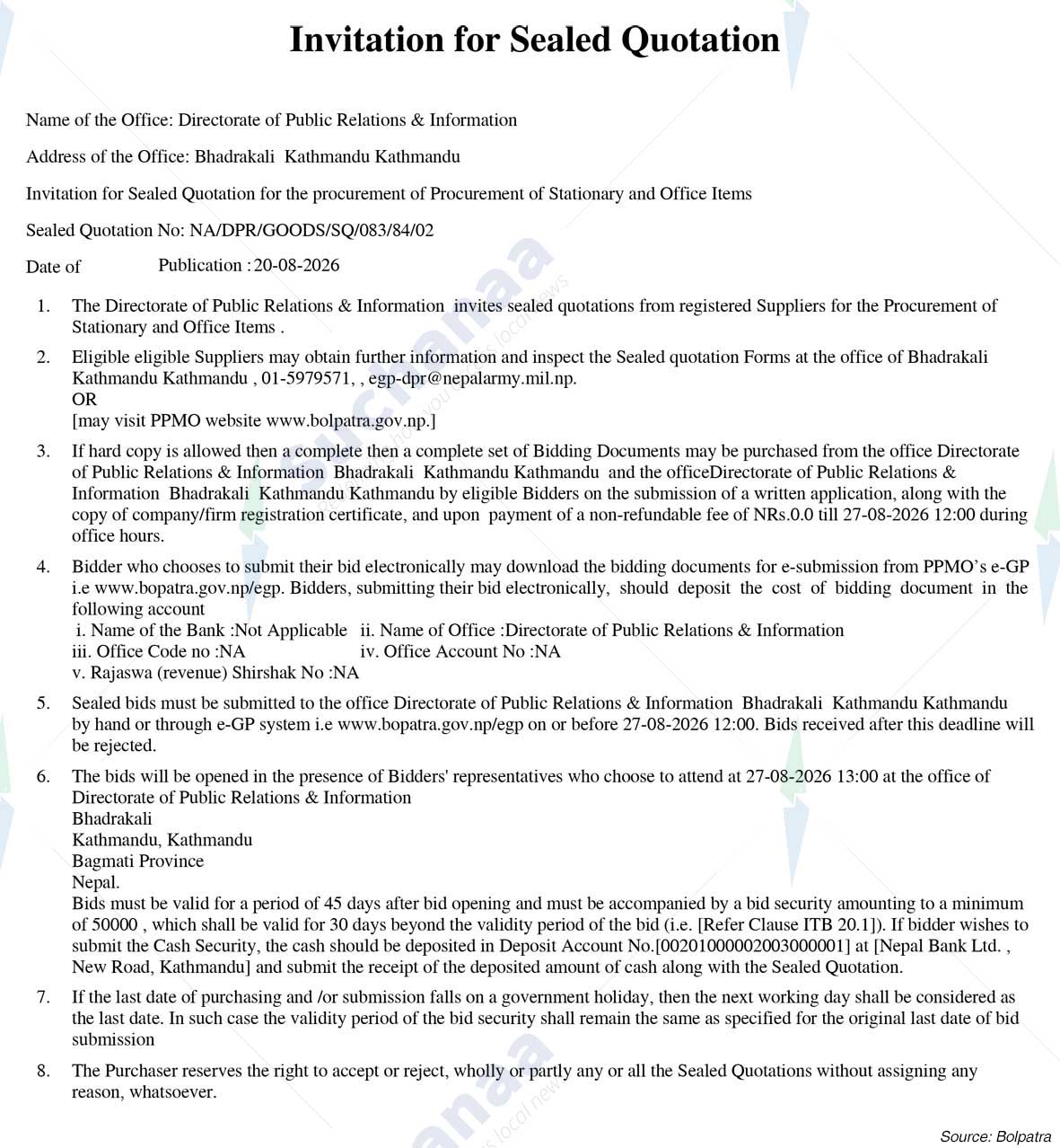 Directorate of Public Relations & Information