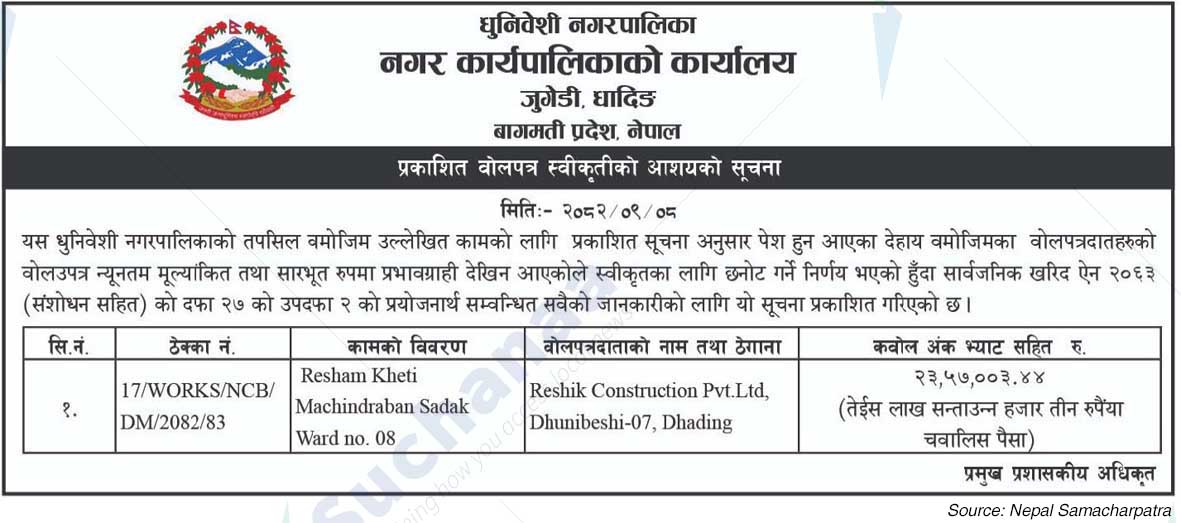 Dhunibeshi Municipality