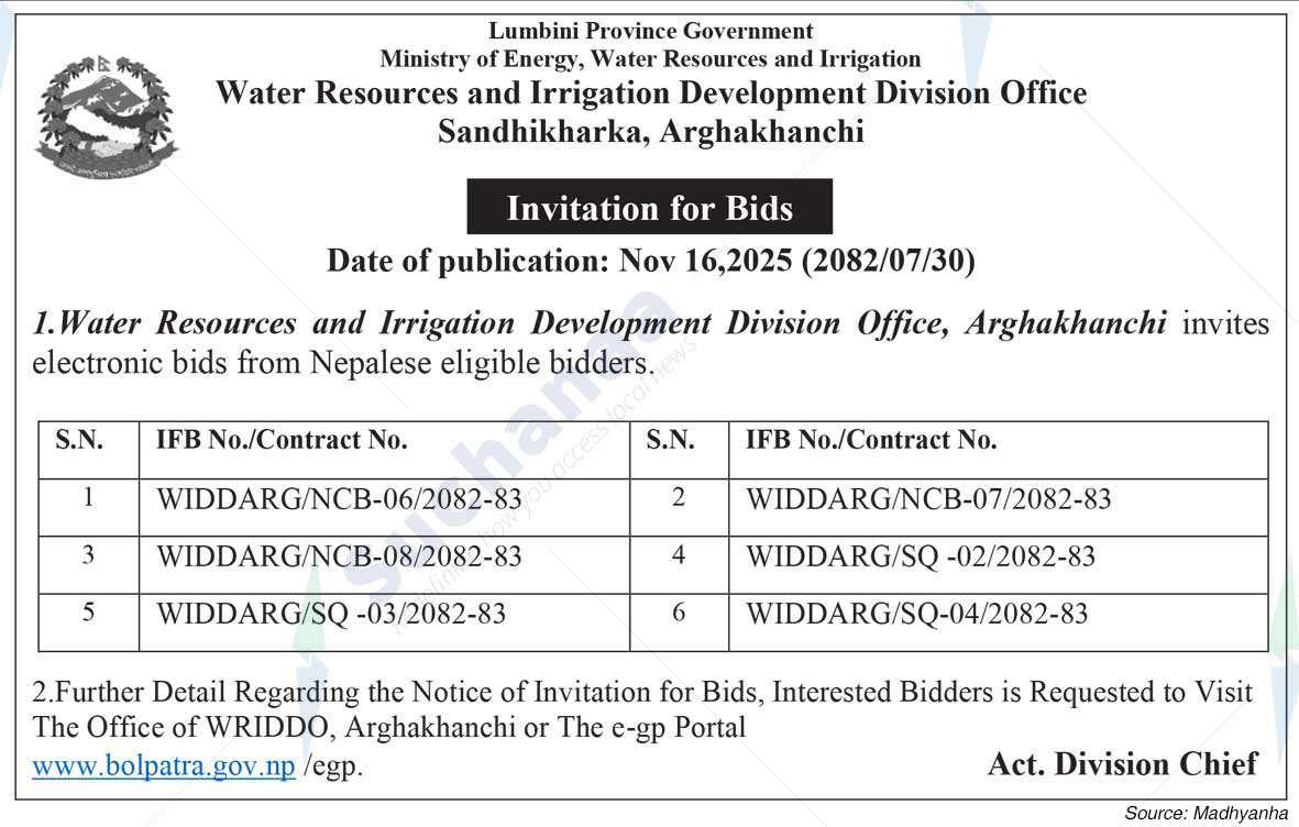 Water Resources and Irrigation Development Division Office, Sandhikharka, Arghakhanchi