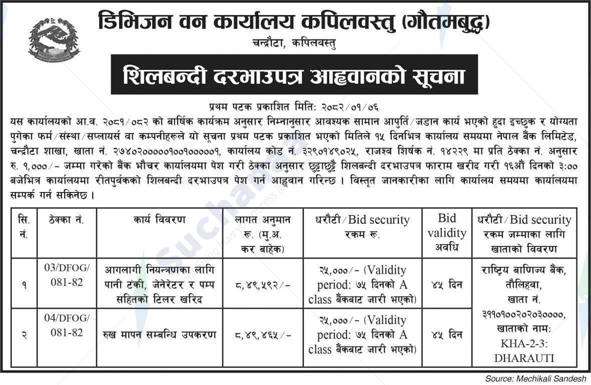 Division Forest Office Kapilvastu