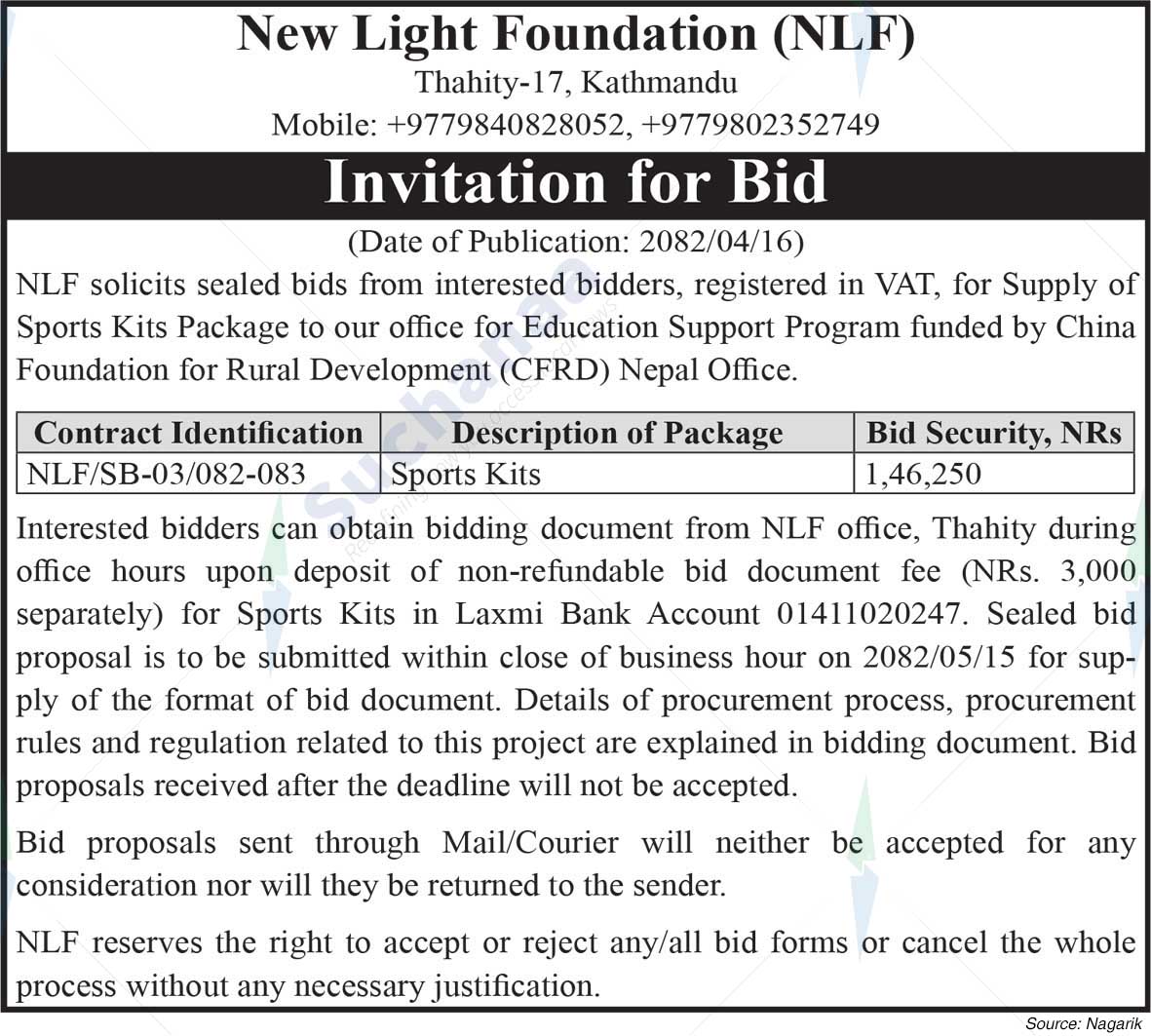 New Light Foundation (NLF)