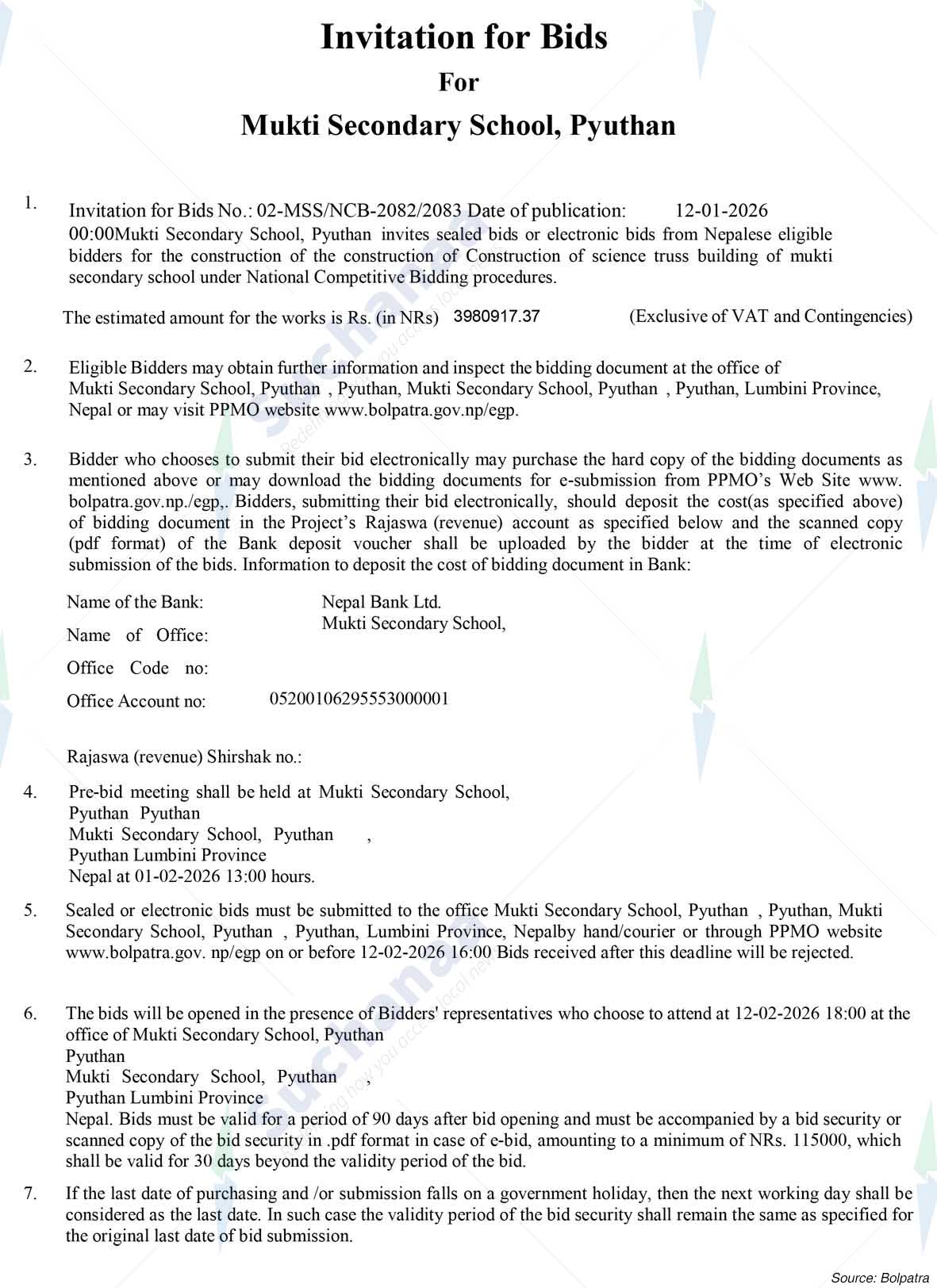 Mukti Secondary School, Pyuthan