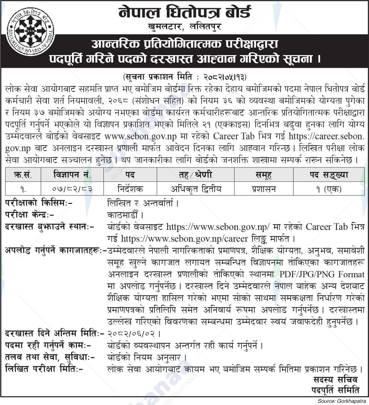 Securities Board of Nepal (SEBON)