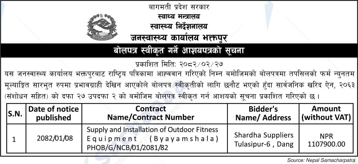 Public Health Office, Bhaktapur