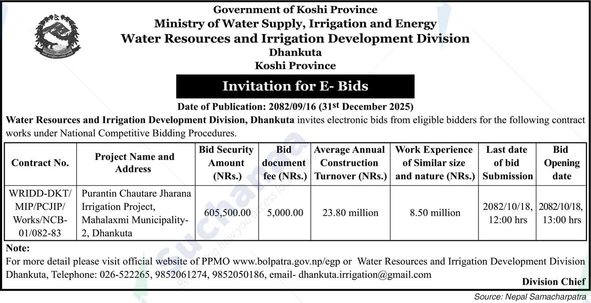 Water Resources and Irrigation Development Division, Dhankuta