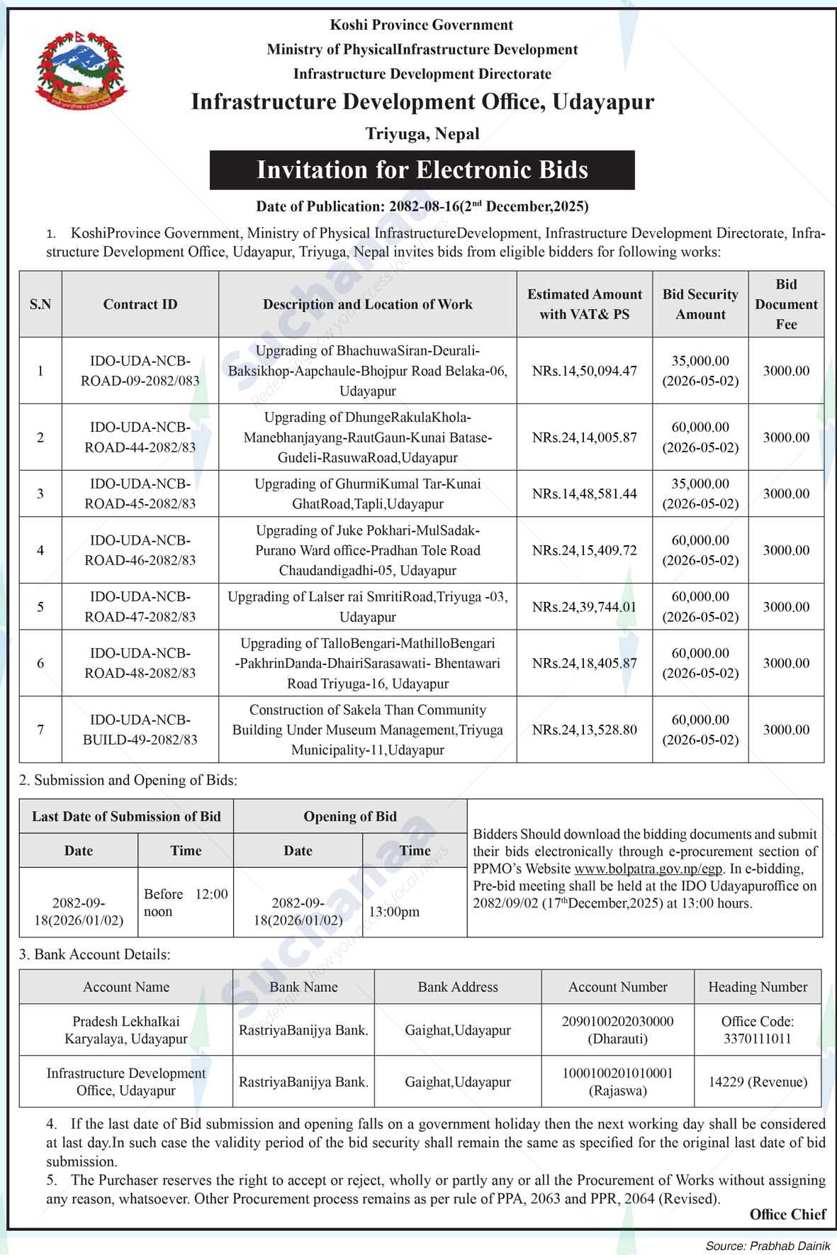 Infrastructure Development Office, Udayapur