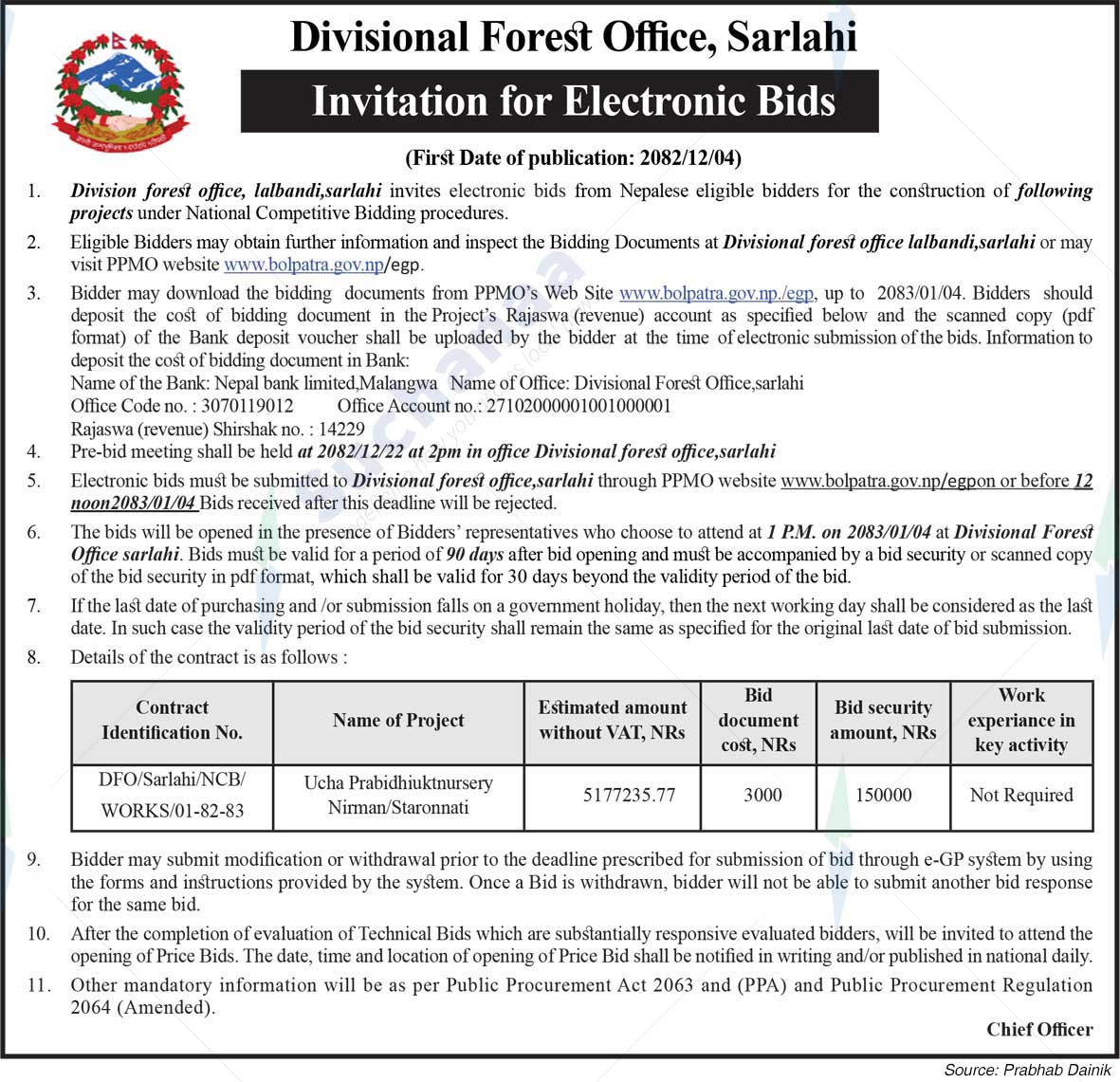 Division Forest Office, Sarlahi