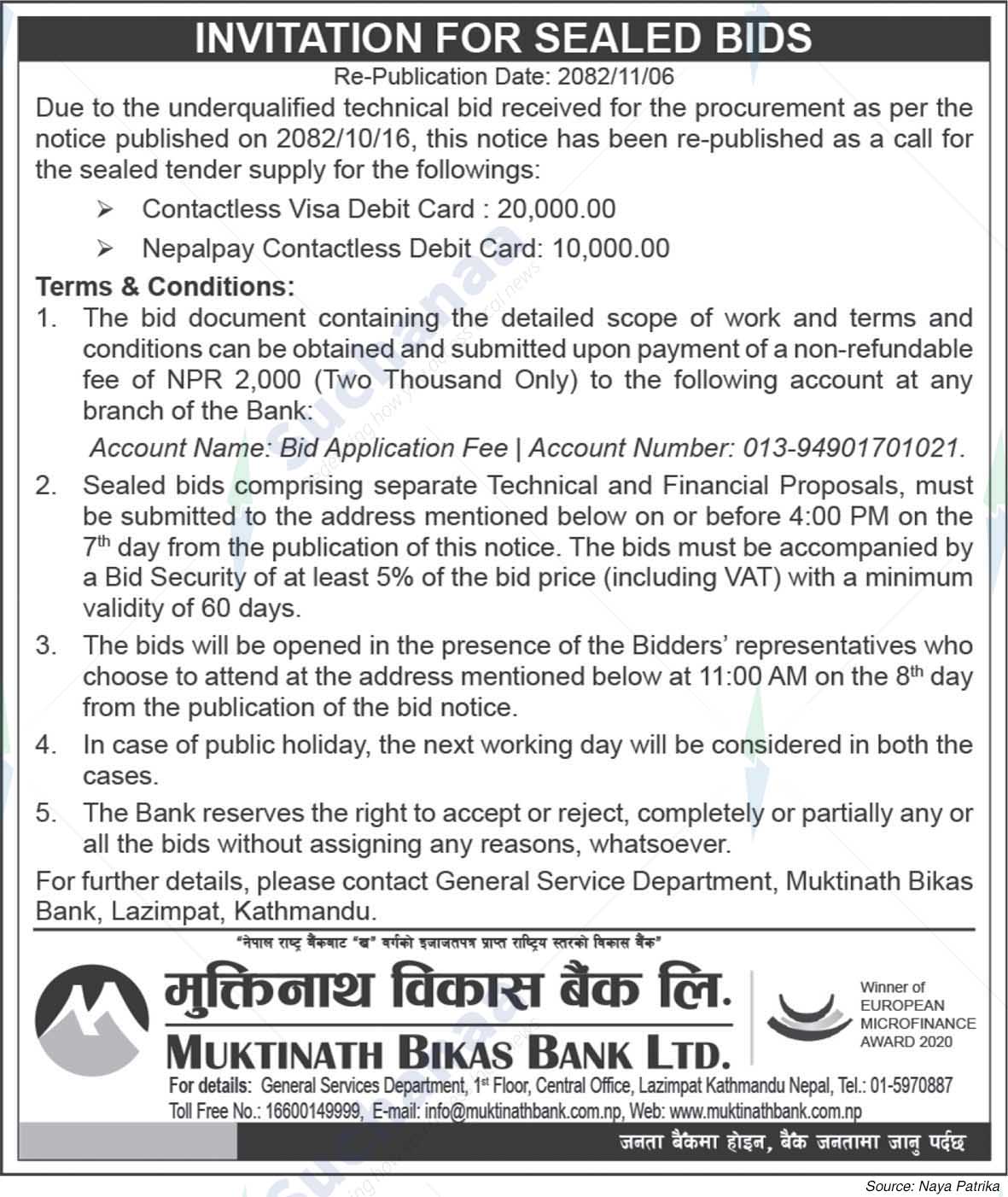 Muktinath Bikas Bank Ltd.