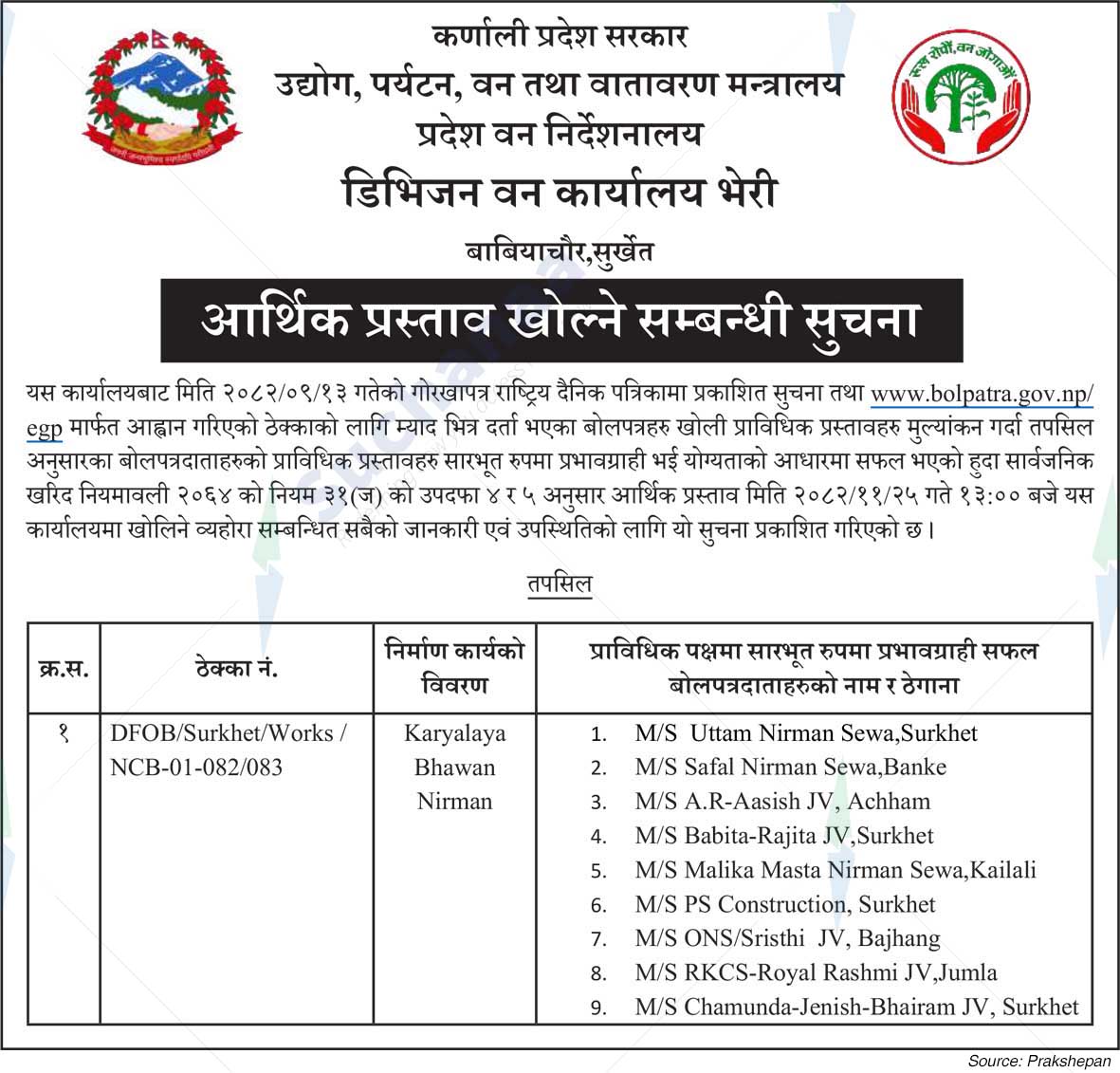 Division Forest Office, Bheri