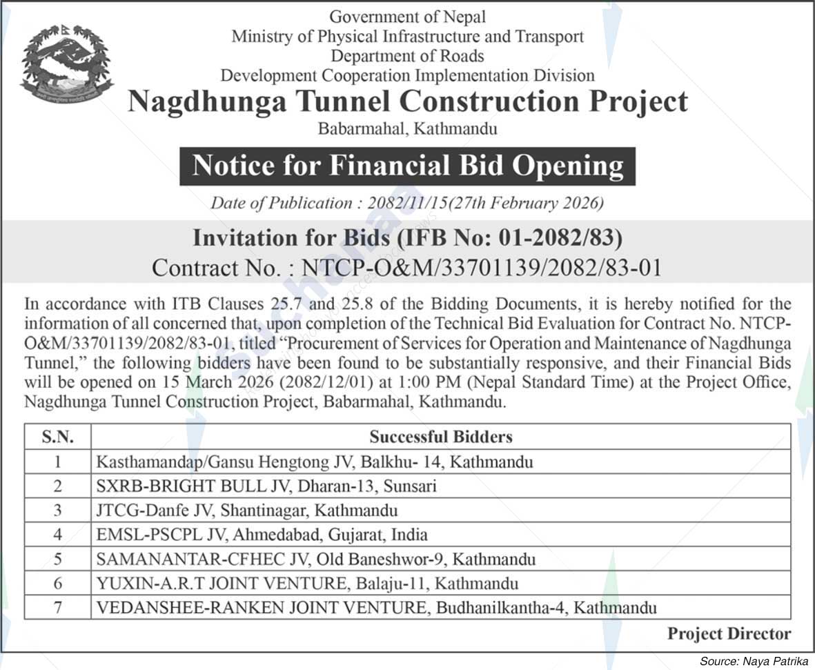 Nagdhunga Tunnel Construction Project