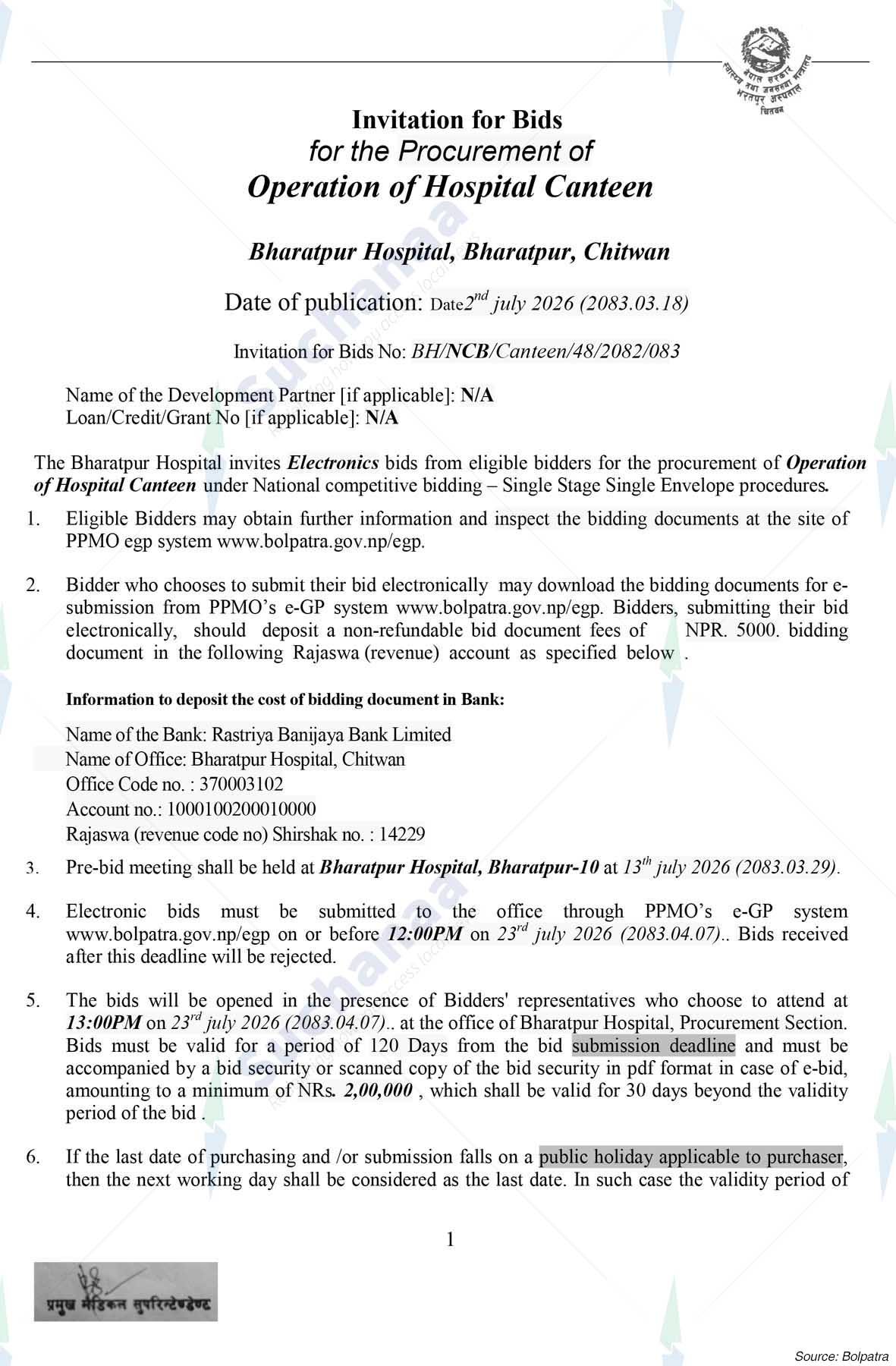 Bharatpur Hospital, Chitwan