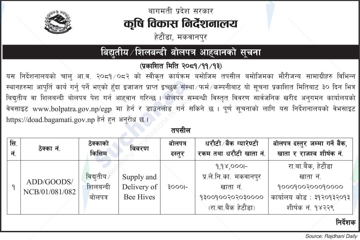 Directorate of Agricultural Development
