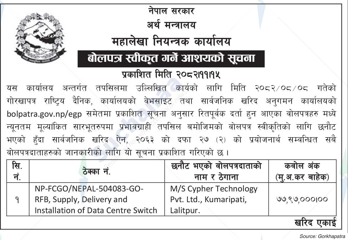 Financial Comptroller General Office