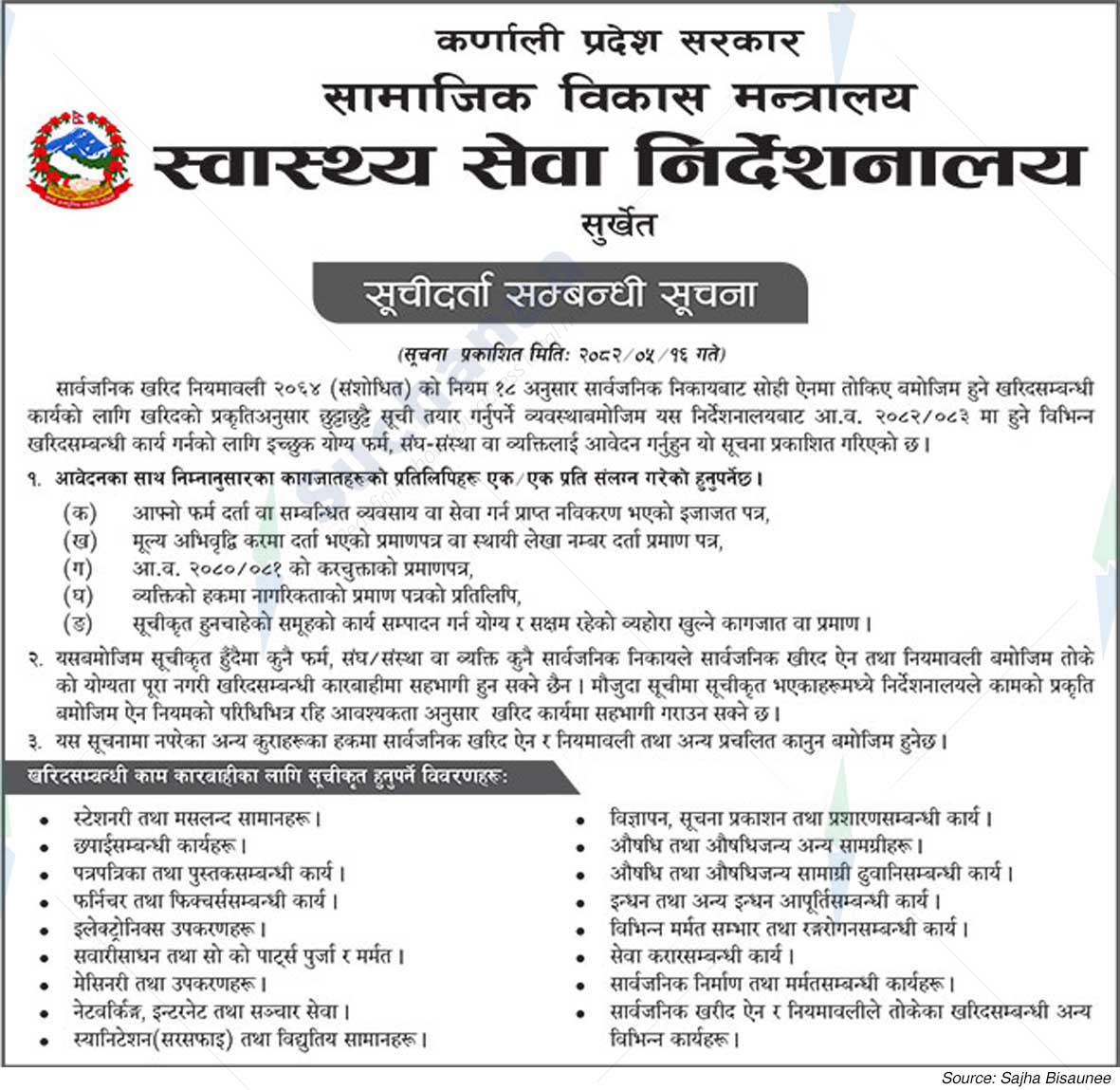 Health Services Directorate, Surkhet