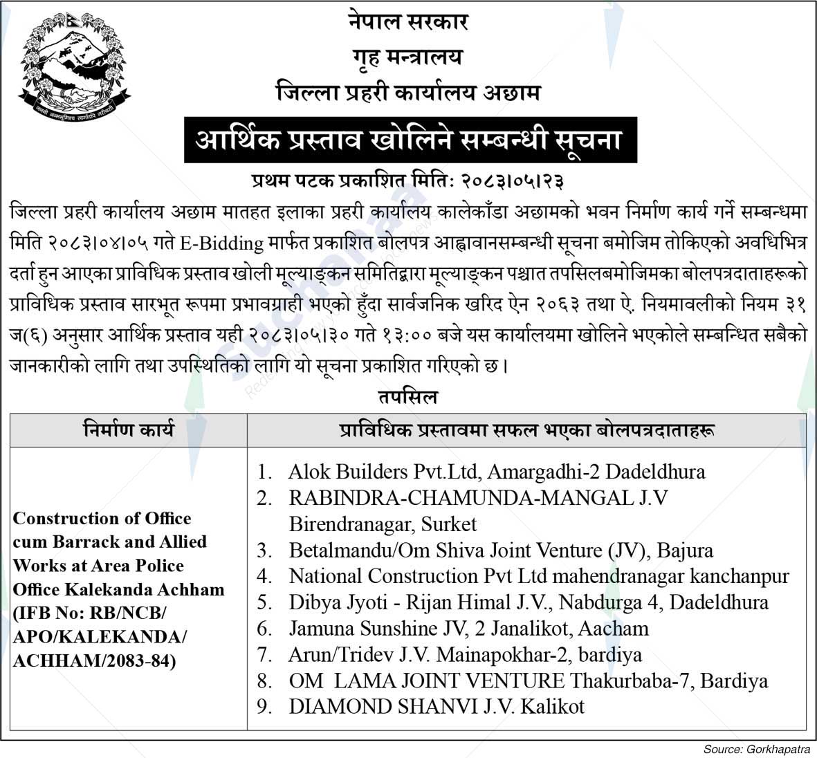 District Police Office, Achham