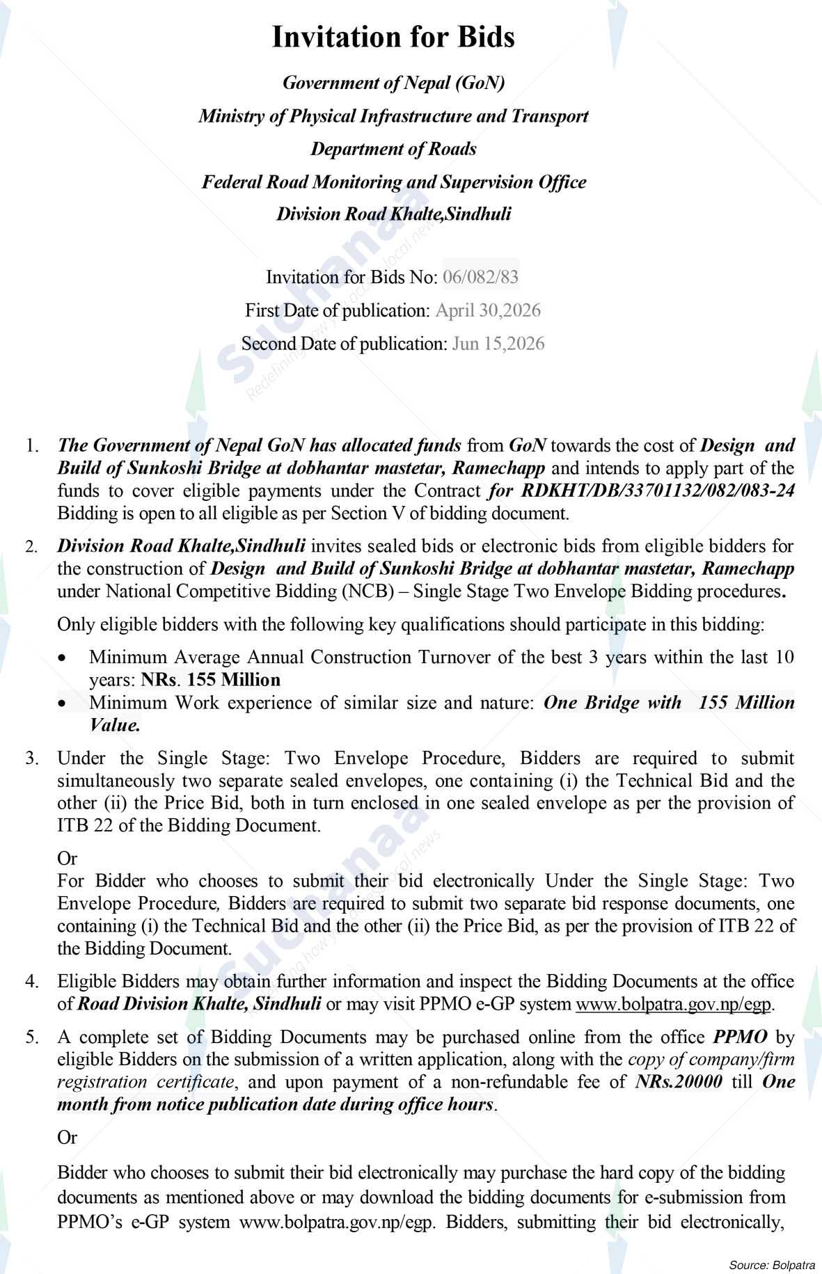 Road Division, Khurkot