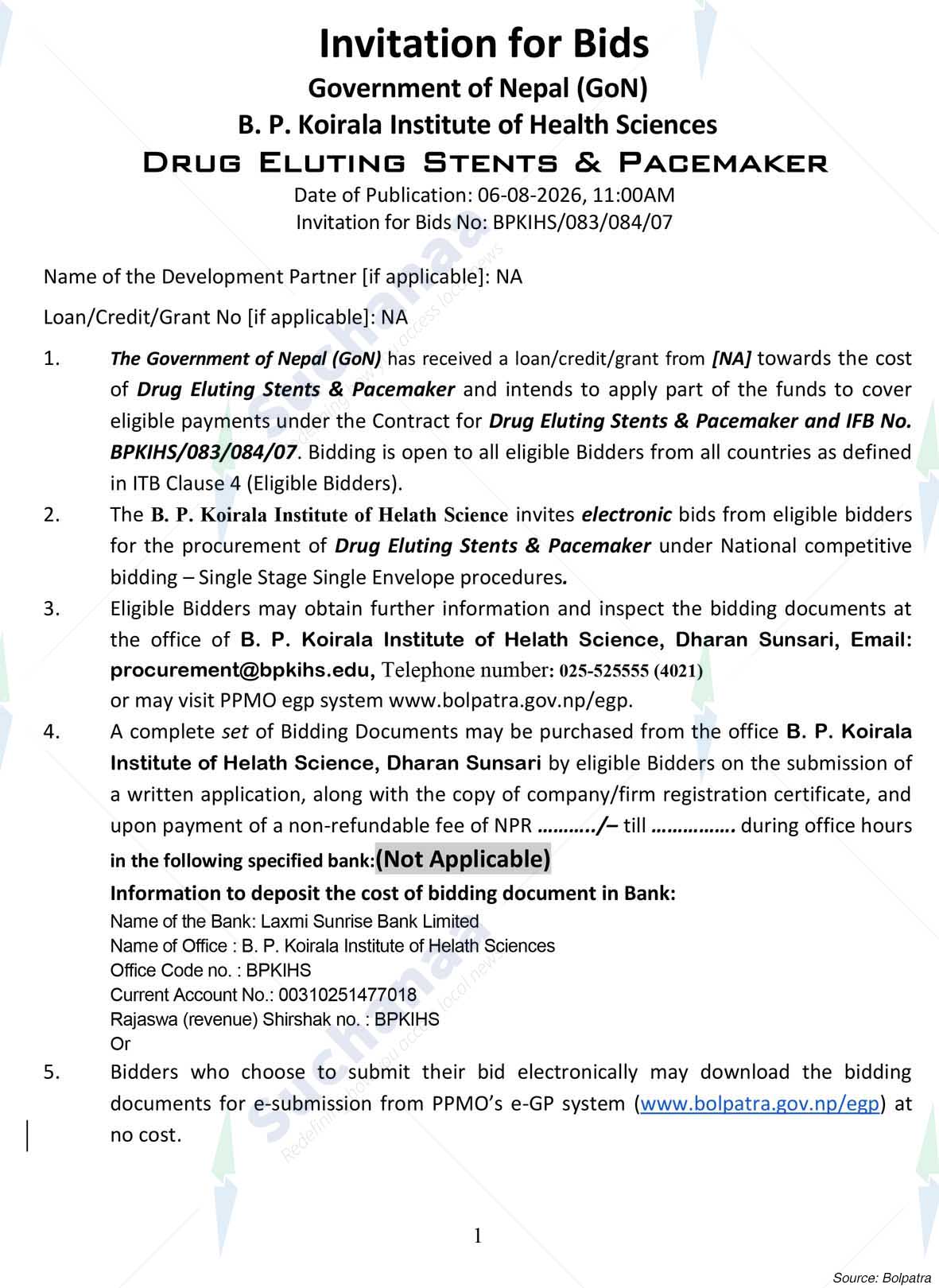 B.P. Koirala Institute of Health Sciences, Dharan