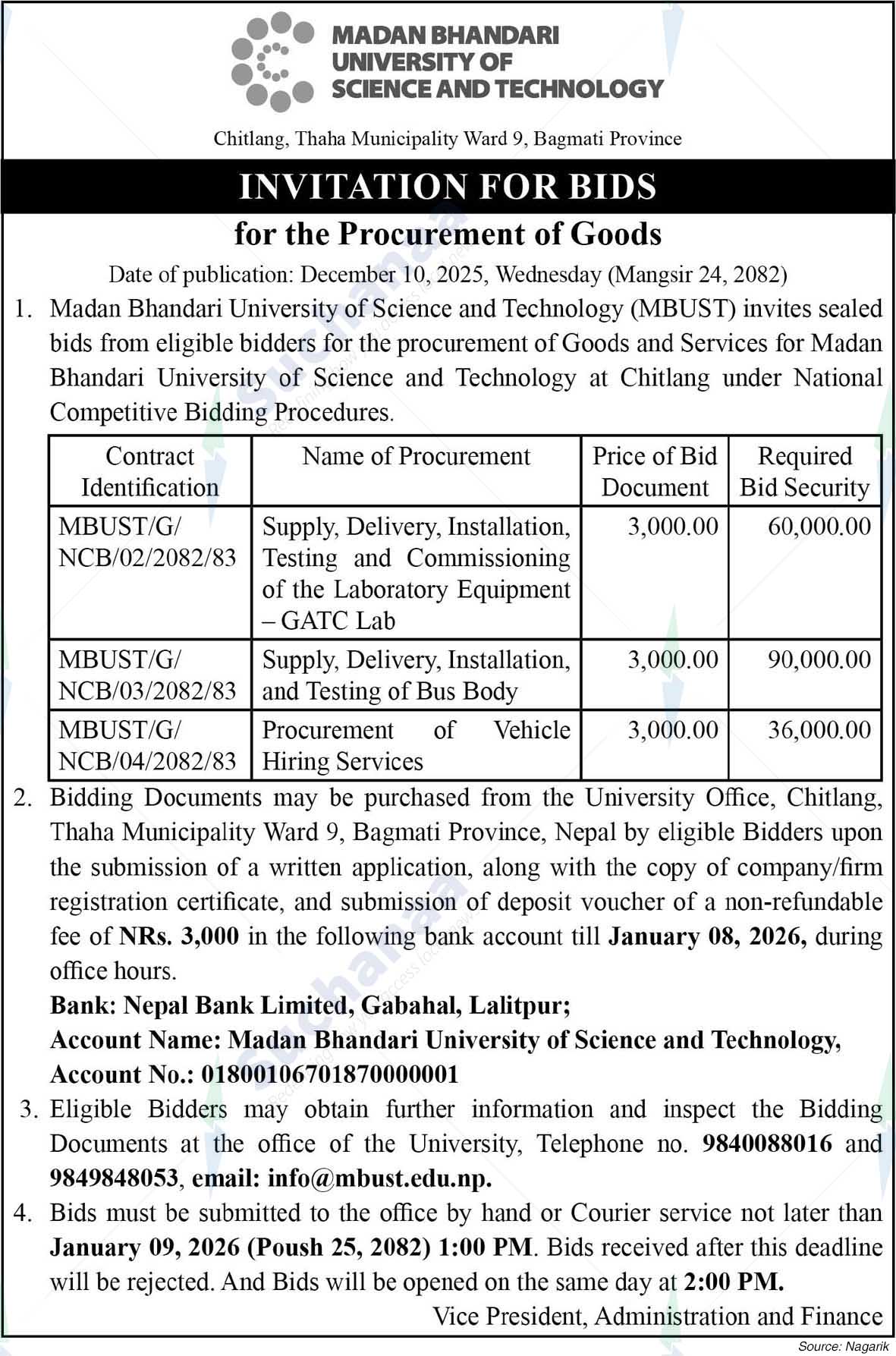 Madan Bhandari University of Science and Technology