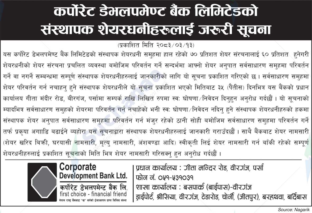 Corporate Development Bank
