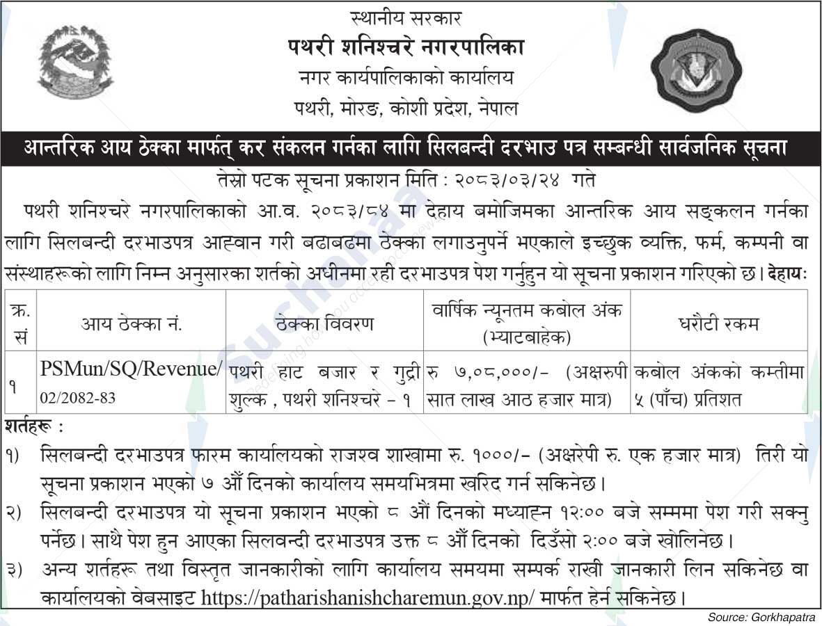 Pathari Shanischare Municipality