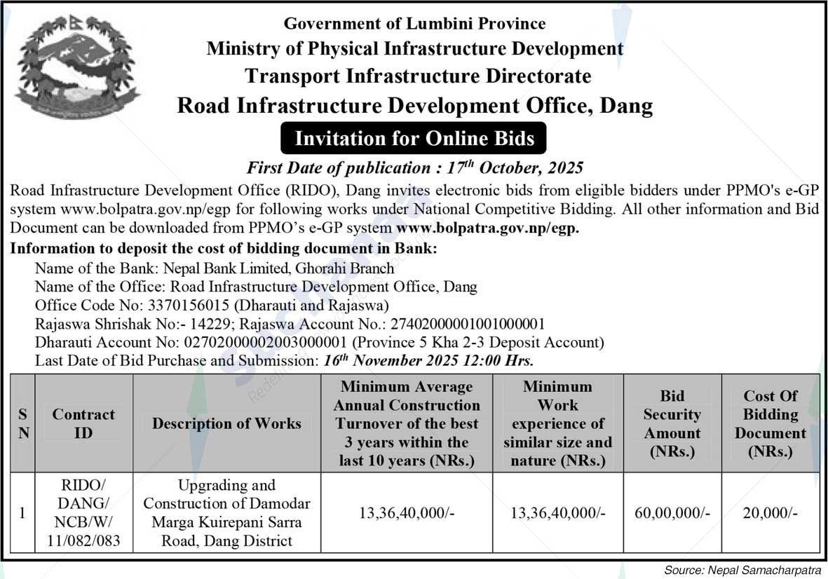 Road Infrastructure Development Office, Dang
