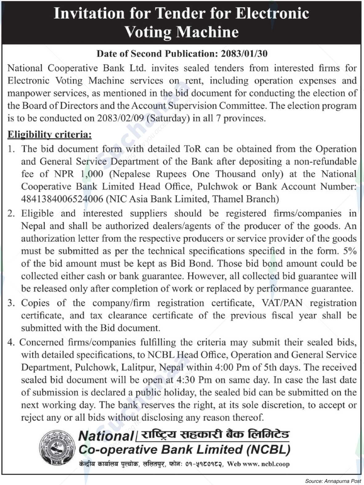 National Cooperative Bank Limited (NCBL)