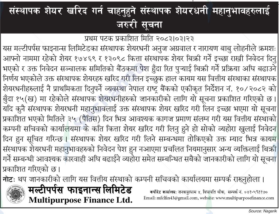 Multipurpose Finance Limited