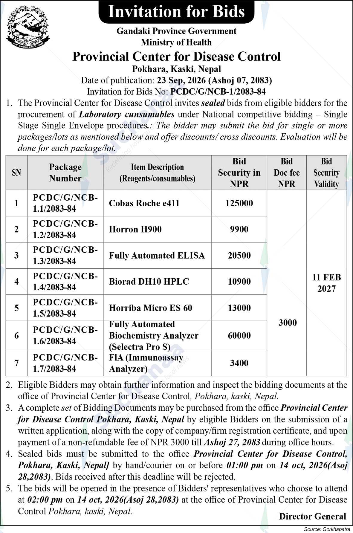 Provincial Center for Disease Control, Pokhara