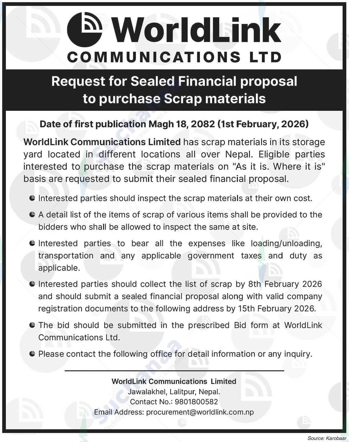 WorldLink Communications Ltd.