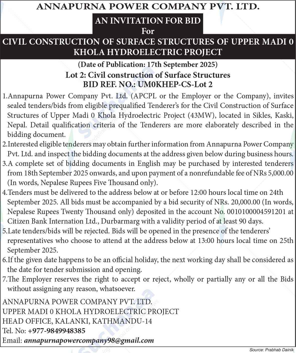 Annapurna Power Company Private Limited