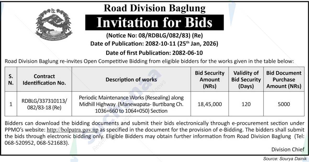 Road Division, Baglung