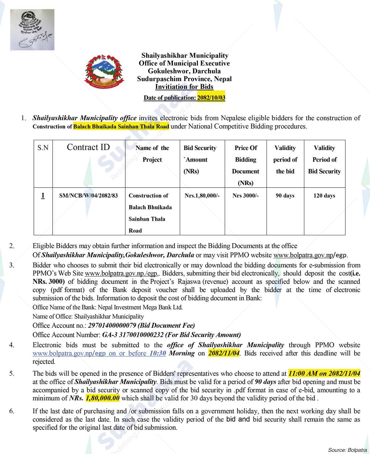 Shailyashikhar Municipality