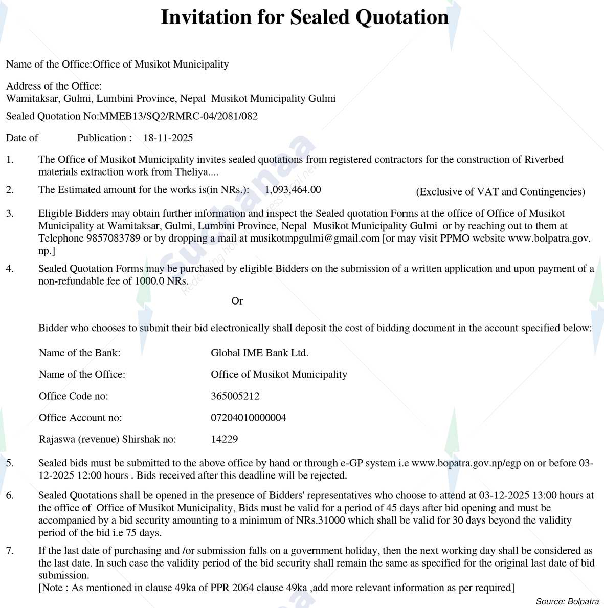 Office of Musikot Municipality